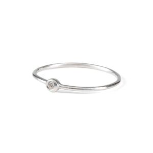 Pernille Corydon- Pernille Corydon Sunset Diamond Ring i Sterling Sølv med Brillant 0,03 Carat