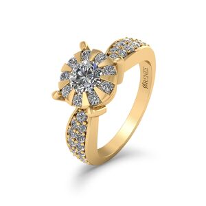 Henrik Ørsnes Design 14 Karat Guld Ring med Diamanter 0,60 Carat TW/SI