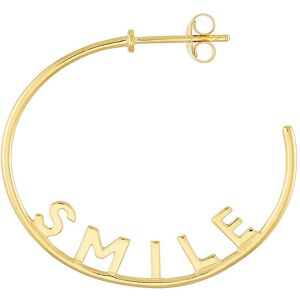 Design Letters Ørering - 1 Stk. - Smile Hoop - Guld - Design Letters - Onesize - Smykker