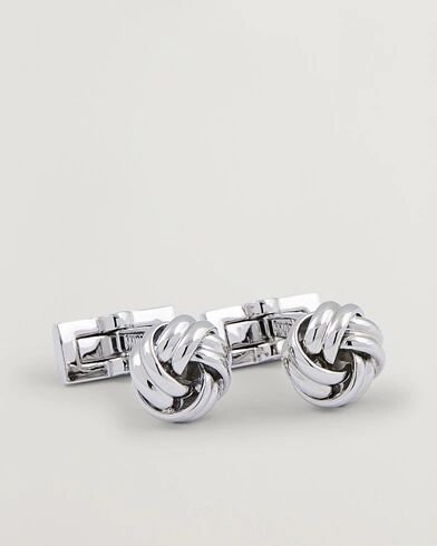 Skultuna Cuff Links Black Tie Collection Knot Silver men One size Sølv