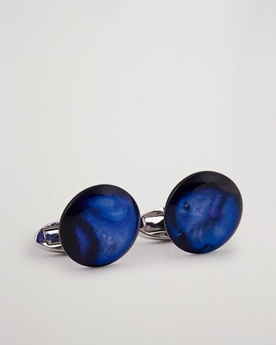 Stenströms Mother of Pearl Cufflink Dark Blue men One size Blå