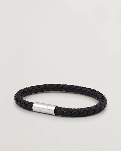 Paul Smith Woven Leather Plait Bracelet Black men One size Sort