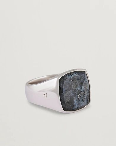 Tom Wood Cushion Larvikite Ring Silver men M Sølv