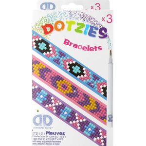 Diamond Dotz Dotzies Pulseras Mauves 3u