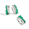 Bolaijewelry Preciosos pendientes y anillo para mujer, Plata de Ley 925, piedra preciosa Ágata verde Natural, joyería de lujo, regalo para ocasiones especiales