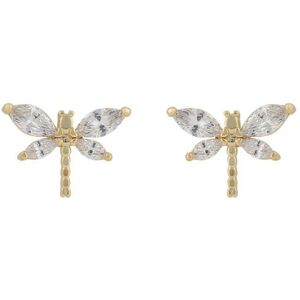 Snö Of Sweden Field Dragonfly Earring – Gold/Clear