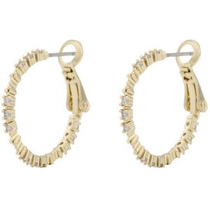 Snö Of Sweden Copenhagen Small Ring Earrings Gold/Clear 21mm