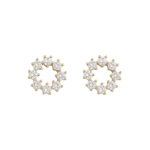 Snö Of Sweden Lurie Round Earring – Gold/Clear