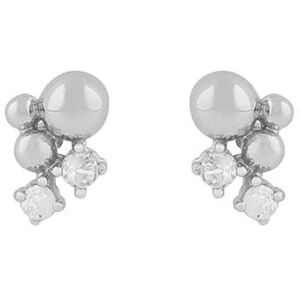 Snö Of Sweden Lise Irregular Earring Onesize – Silver/Clear