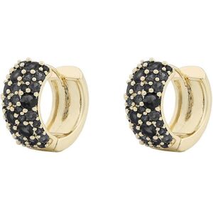 Snö Of Sweden Copenhagen Wide Ring Earrings 18,5 mm – Gold/Black