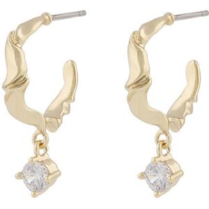 Snö Of Sweden Malibu Oval Pendant Earring – Gold/Clear