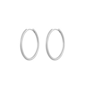 Snö Of Sweden Amsterdam Small Earring 30 mm ─ Plain Silver