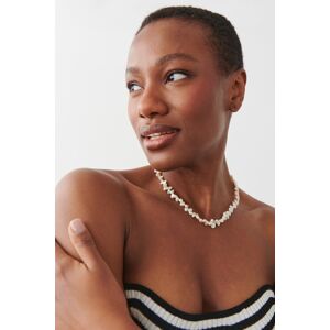 Gina Tricot - Fresh-water pearl necklace - Kaulakoru - White - ONESIZE - Female - White - Female