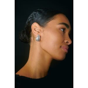Gina Tricot - Crinkled silver hoops earrings - Korvakoru - Silver - ONESIZE - Female - Silver - Female