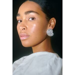 Gina Tricot - Crinkled silver spiral earrings - Korvakoru - Silver - ONESIZE - Female - Silver - Female