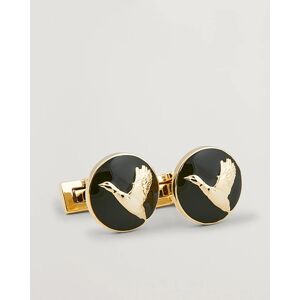 Skultuna Cuff Links Hunter Flying Duck Gold/Green - Vihreä - Size: XS S XXL - Gender: men