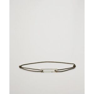 LE GRAMME Cord Bracelet Le 17/10 Khaki/Sterling Silver - Valkoinen - Size: One size - Gender: men