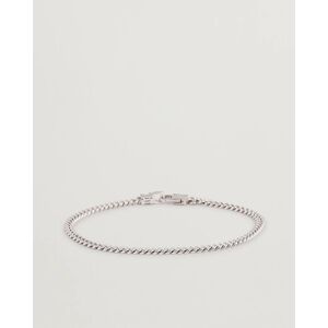 Wood Curb Bracelet M Silver - Kulta - Size: 18 cm 19,5 cm - Gender: men