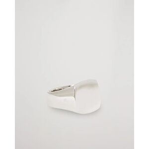 Wood Cushion Polished Ring Silver - Sininen - Size: 58 60 62 64 - Gender: men