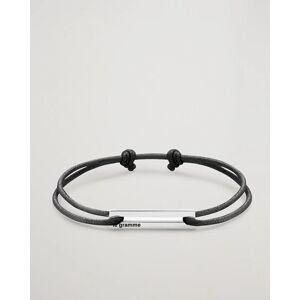 LE GRAMME Cord Bracelet Le 17/10 Black/Sterling Silver - Hopea - Size: S/17 CM M/18 CM L/19 CM XL/20 CM - Gender: men