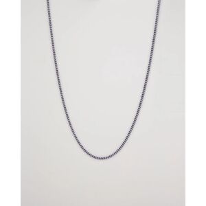 Wood Curb Chain Slim Necklace Silver - Musta,Musta - Size: One size - Gender: men