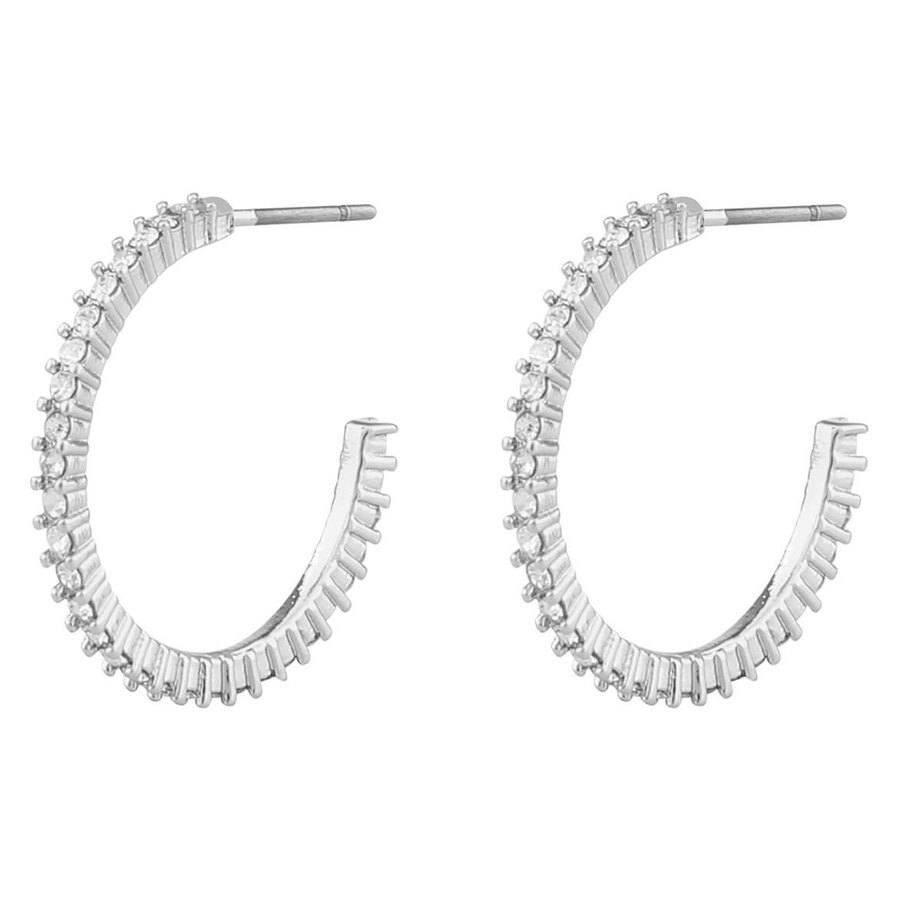 Snö of Sweden Satin Ring Earring - Silver/Clear