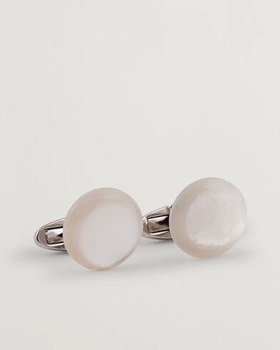 Stenströms Mother of Pearl Cufflink White