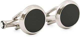 Montblanc Meisterstück Steel Cufflinks Black Onyx