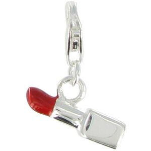 LES POULETTES BIJOUX Charms Argent 925 - Rouge a Levres - Rouge et Argent