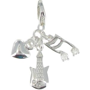 LES POULETTES BIJOUX Charms Argent Musique d'Amour