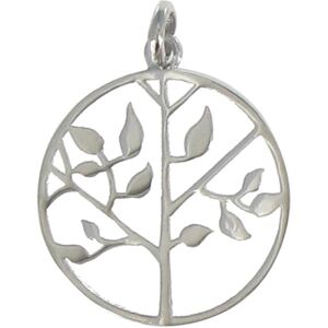 LES POULETTES BIJOUX Pendentif Arbre de Vie Argent Rhodie