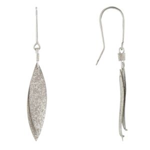 LES POULETTES BIJOUX Boucles d'Oreilles Argent Double Feuilles