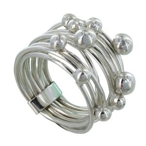 LES POULETTES BIJOUX Bague Argent Multiples Anneaux et Billes