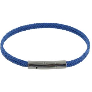 LES POULETTES BIJOUX Bracelet Homme Tresse en Coton Bleu