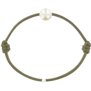 LES POULETTES BIJOUX Bracelet Enfant La Perle Blanche des Petites Poulettes - Classics - Vert kaki