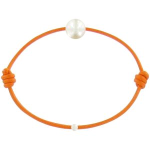 LES POULETTES BIJOUX Bracelet Enfant La Perle Blanche des Petites Poulettes - Colors - Orange