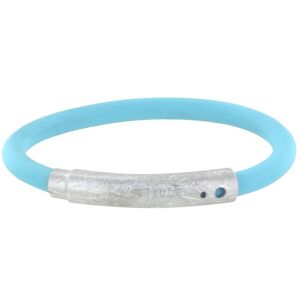 LES POULETTES BIJOUX Bracelet Argent Brosse et Silicone - Classics - Turquoise