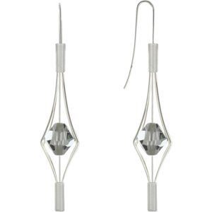 LES POULETTES BIJOUX Boucles d'Oreilles Argent Lanterne et Cristal - Grand Modele