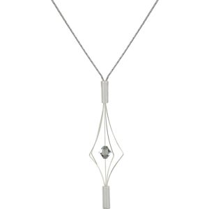 LES POULETTES BIJOUX Collier Argent Lanterne et Cristal - Petit Modele