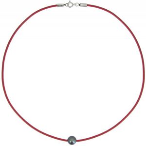 LES POULETTES BIJOUX Collier La Perle Noire des Poulettes - Classics - Rouge