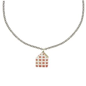 LES POULETTES BIJOUX Collier Sweet Home Verre et Laiton - Classics - Rouge