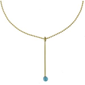 LES POULETTES BIJOUX Collier Laiton Allumette - Classics - Turquoise