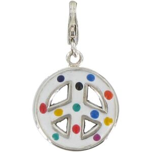 LES POULETTES BIJOUX Charms Argent Medaille Paix Emaille - Classics - Multicolore