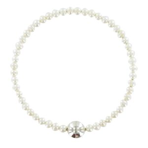 LES POULETTES BIJOUX Bracelet Anneau de Perles de Culture - Classics - Blanc