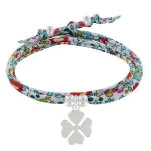 LES POULETTES BIJOUX Bracelet Double Tour Lien Liberty et Trefle Argent - Classics - Multicolore