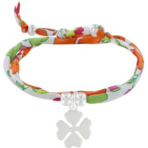 LES POULETTES BIJOUX Bracelet Double Tour Lien Liberty et Trefle Argent - Classics - Orange