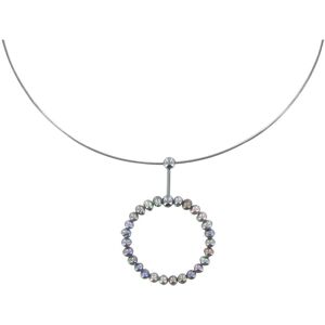 LES POULETTES BIJOUX Collier Argent Anneau de Perles de Culture 4-5 mm - Classics