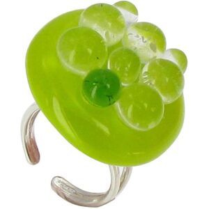 LES POULETTES BIJOUX Grande Bague Verre Bulles - Classics - Vert