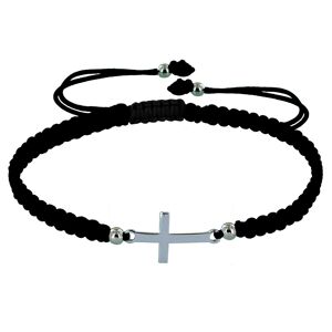 LES POULETTES BIJOUX Bracelet Argent Croix Lien Tresse - Classics