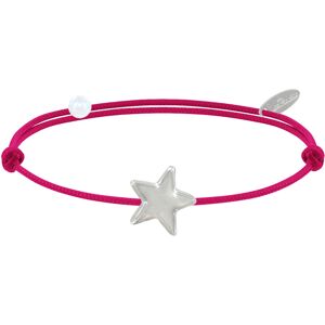 LES POULETTES BIJOUX Bracelet Lien Etoile d'Argent - Colors - Fuchsia